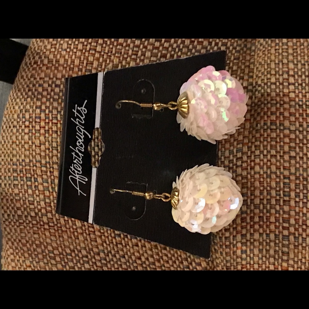 New Afterthoughts iridescent sequin balls earrings